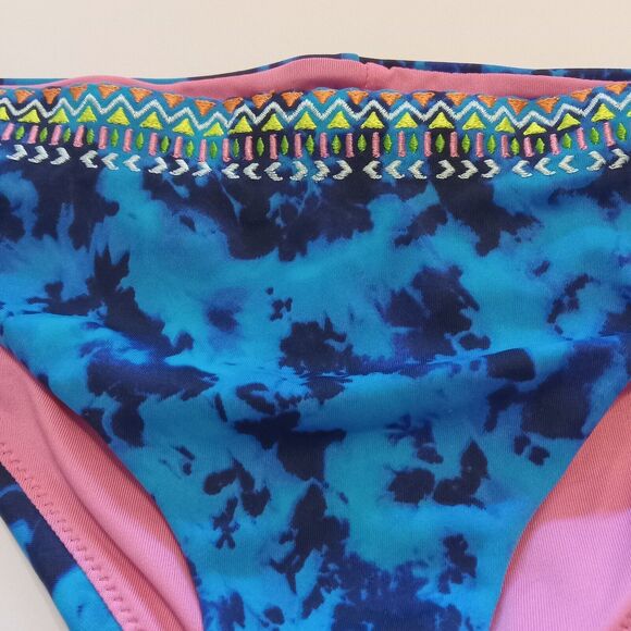 Victoria's Secret Pink Bikini Bottom Size Small Colorful Multicolored Blue - Picture 2 of 5